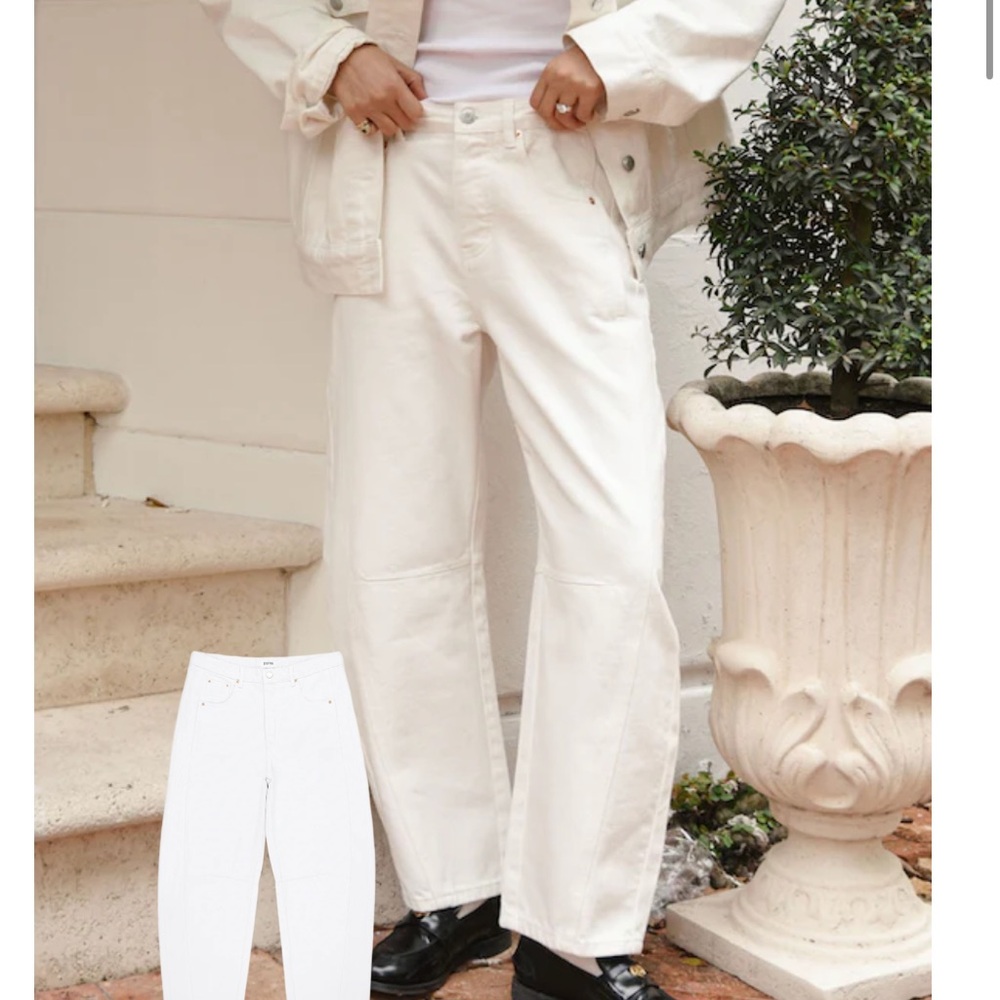 Parke Cream Horseshoe Jeans NWT